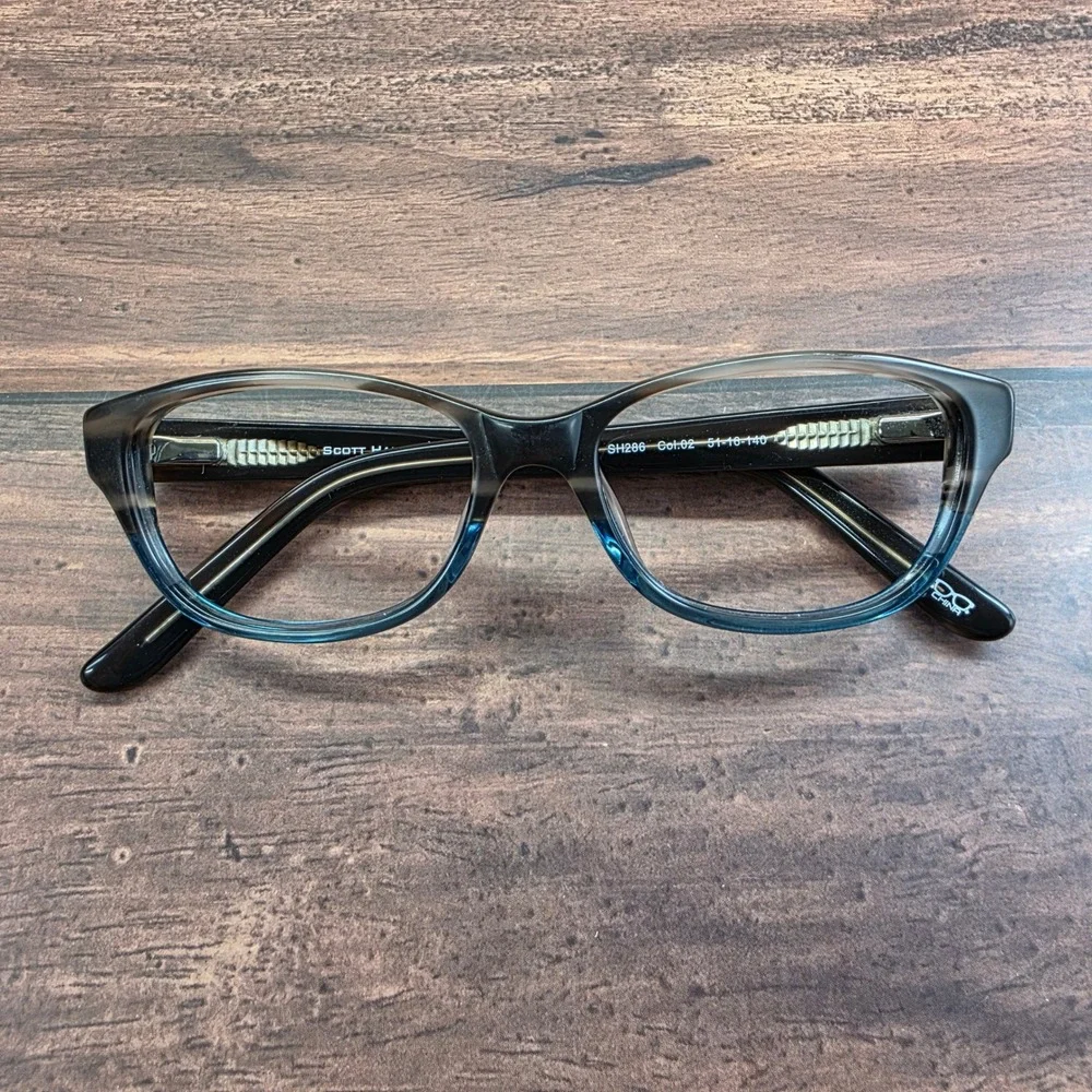 Scott Harris Europa SH286 Col.02 Cat Eyeglasses Grey Brown Teal Ombre‎ 51-16-140
